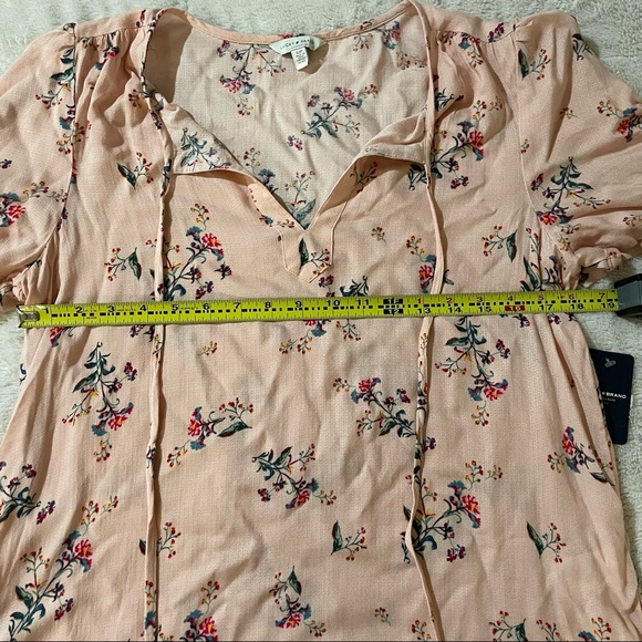 NWT Lucky Brand Pink Floral Blouse / Size S - Picture 6 of 7